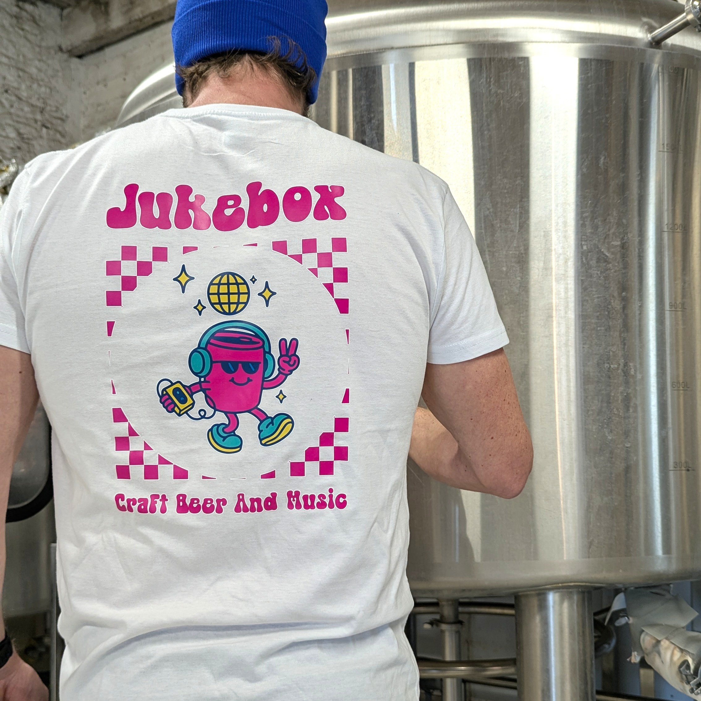 T-shirt JUKEBOX - Blanc - Bonhomme Canette