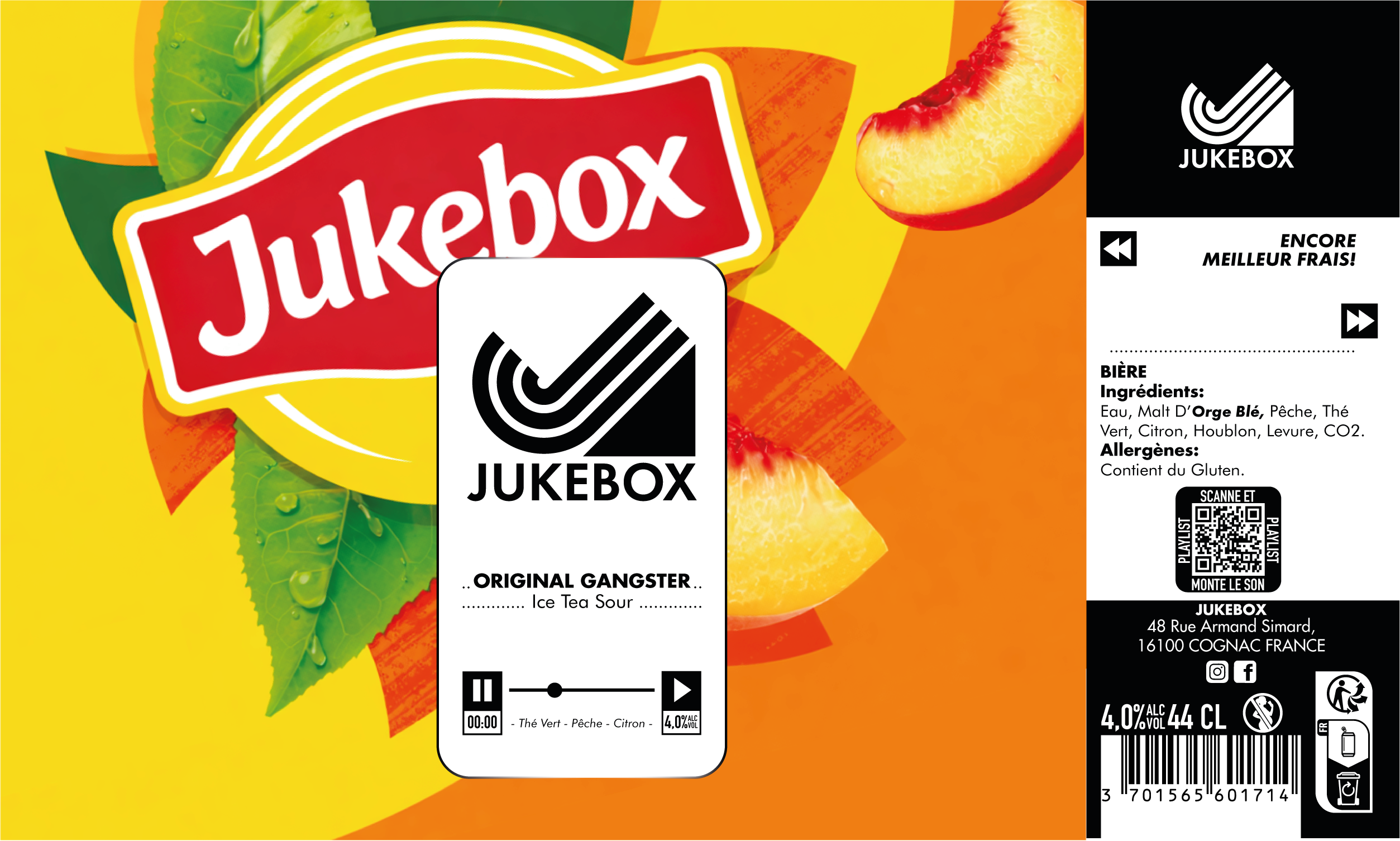 Original Gangster - Sour Ice Tea - 44cl – Image 2